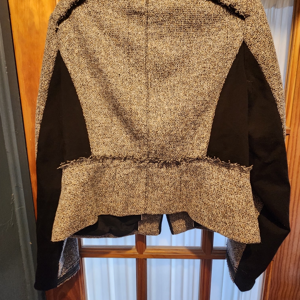 White House Black Market Black and Gray Tweed Blazer - Picture 3 of 5